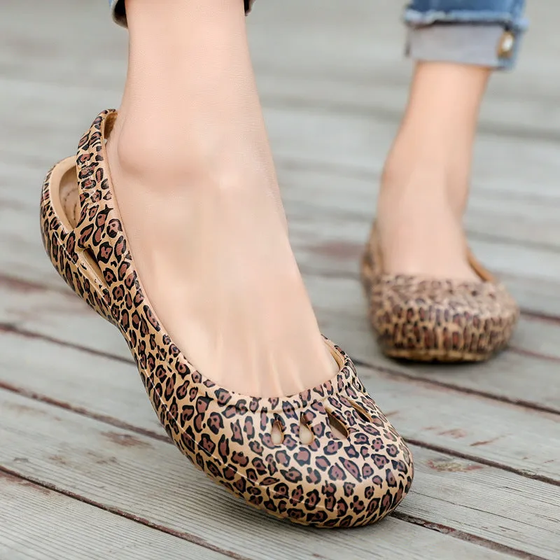 Chic Hole women's leopard sandals