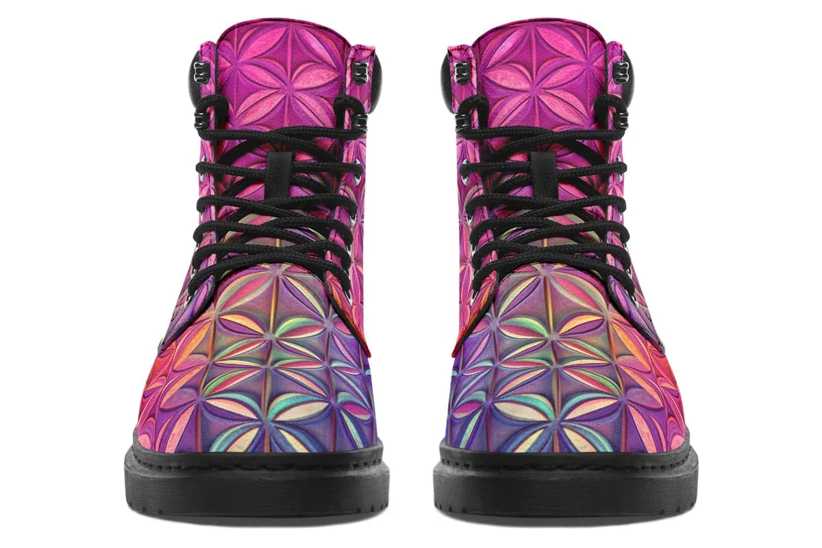 Flower Life Magenta Classic Vibe Boots